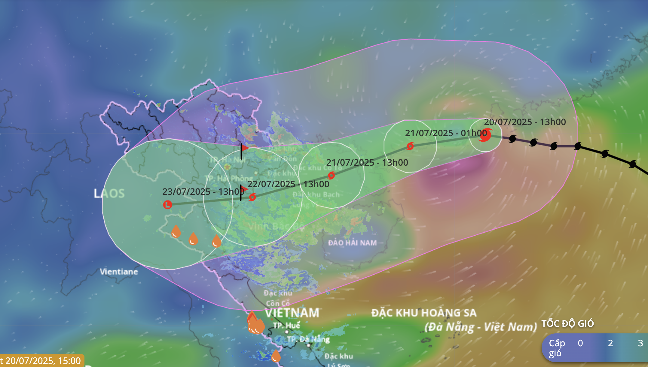 预计第3号台风对兴安至清化沿海地区影响最大