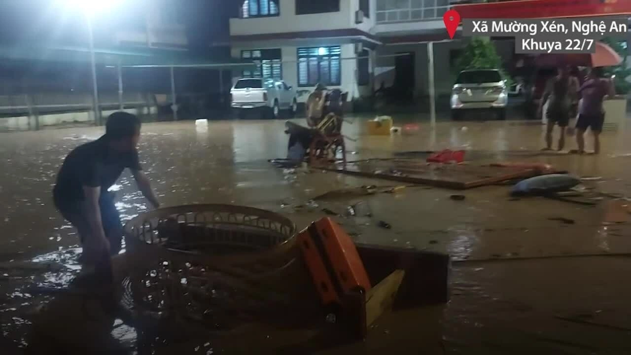 义安省多个边境乡深陷水患