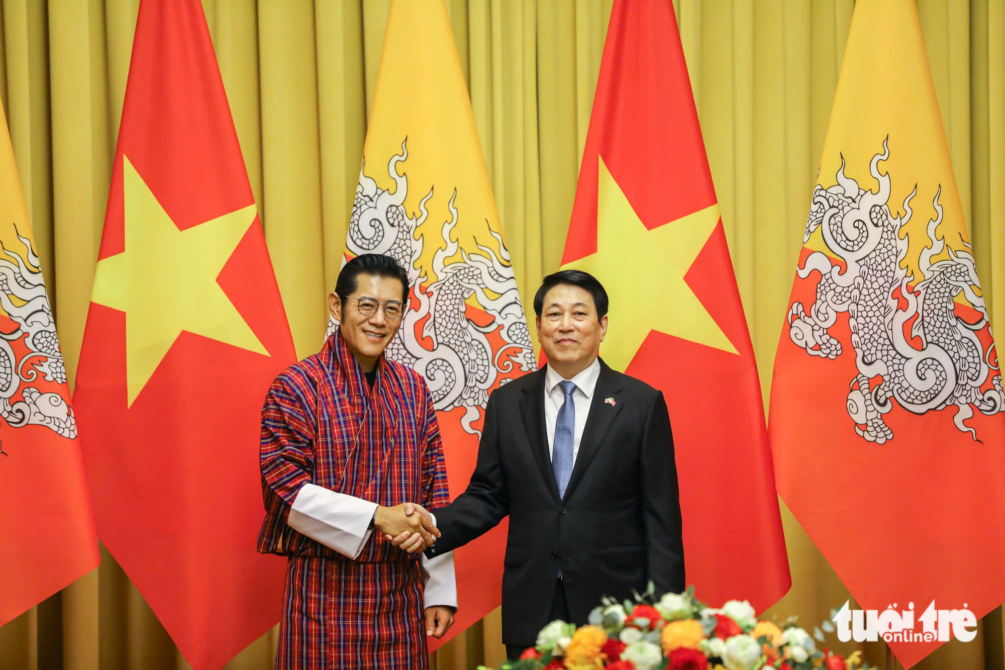 国家主席梁强迎接不丹国王
