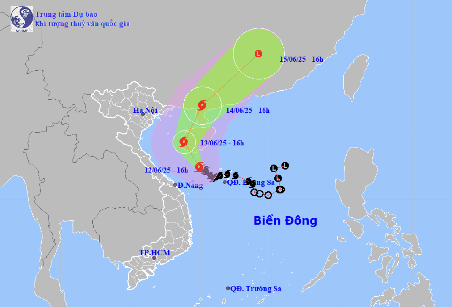 1号台风可能增强，从河静到顺化警告有大雨