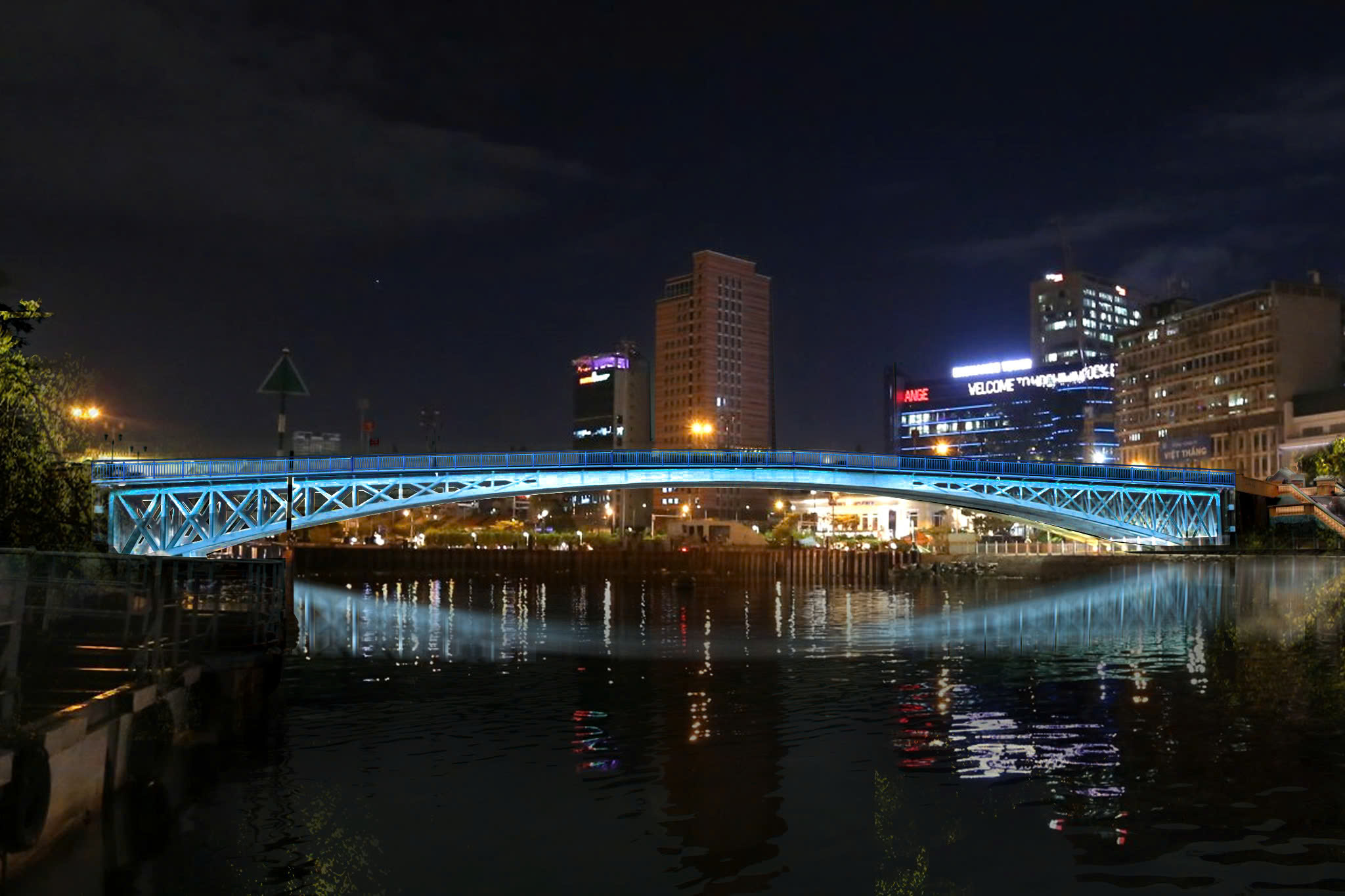 胡志明市将为彩虹桥、城市博物馆和少年宫进行艺术照明