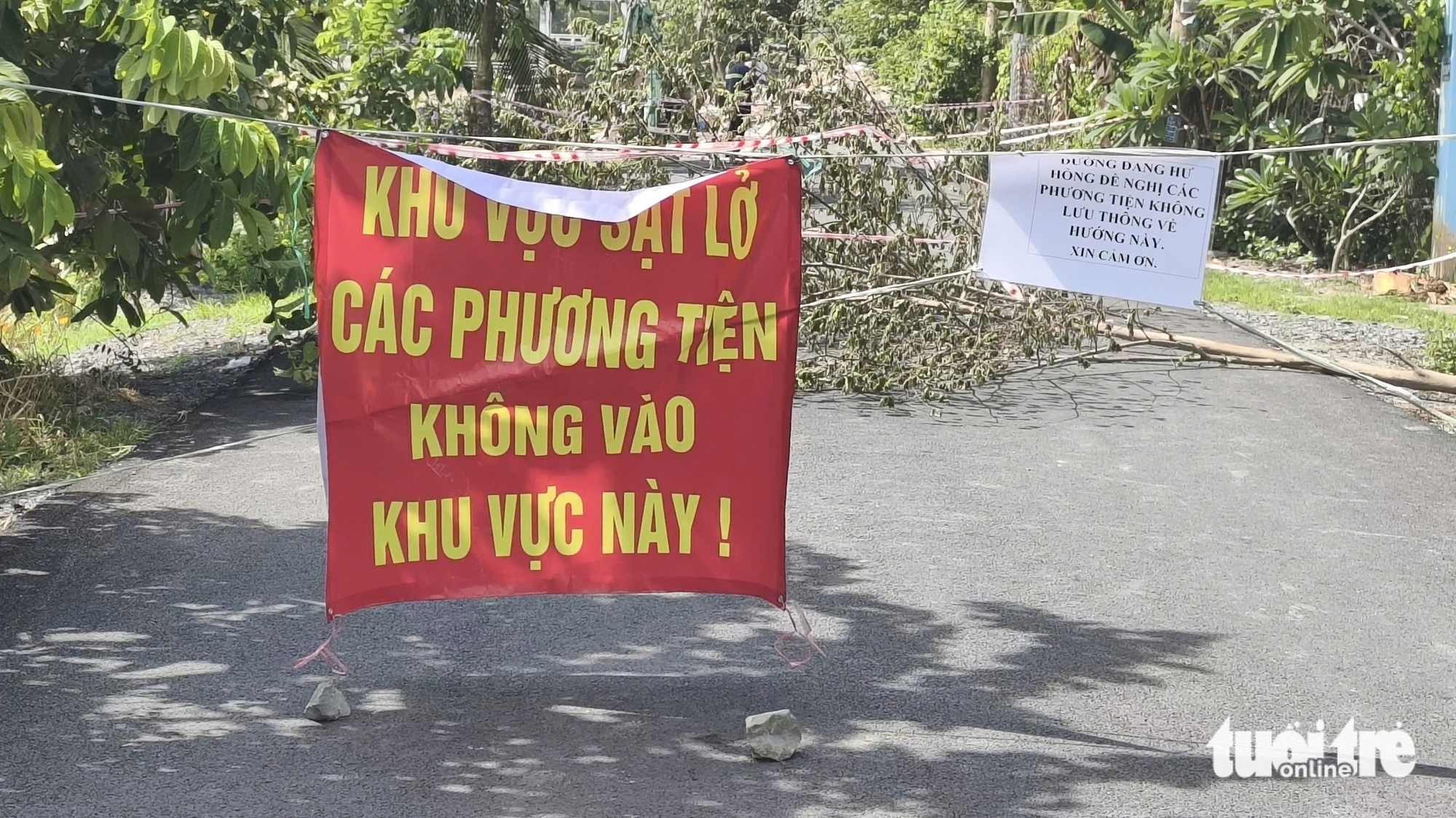 胡志明市Xóm Hố路滑坡，职能部门正在处理事故