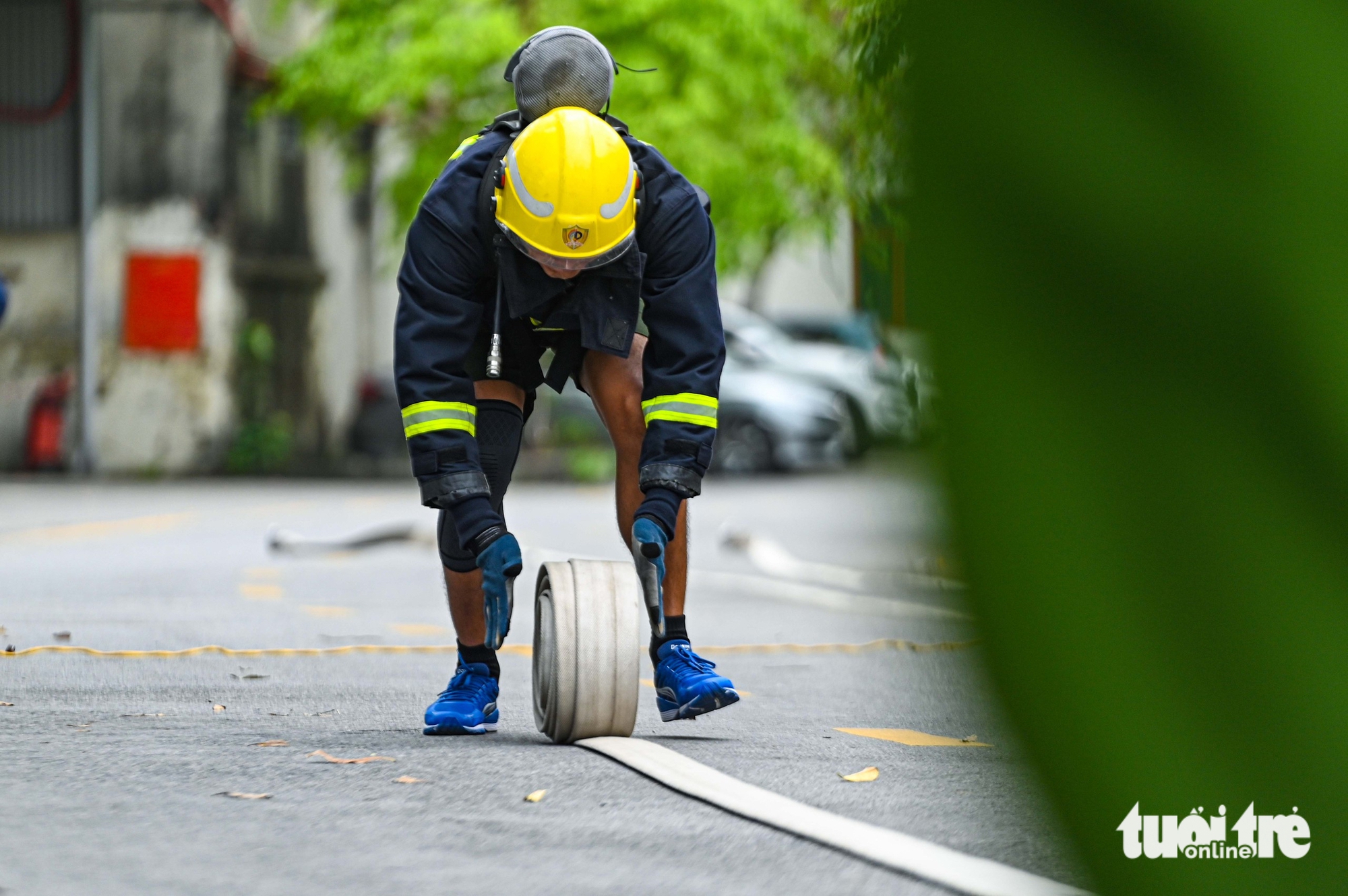越南警察准备参加世界警察和消防运动会