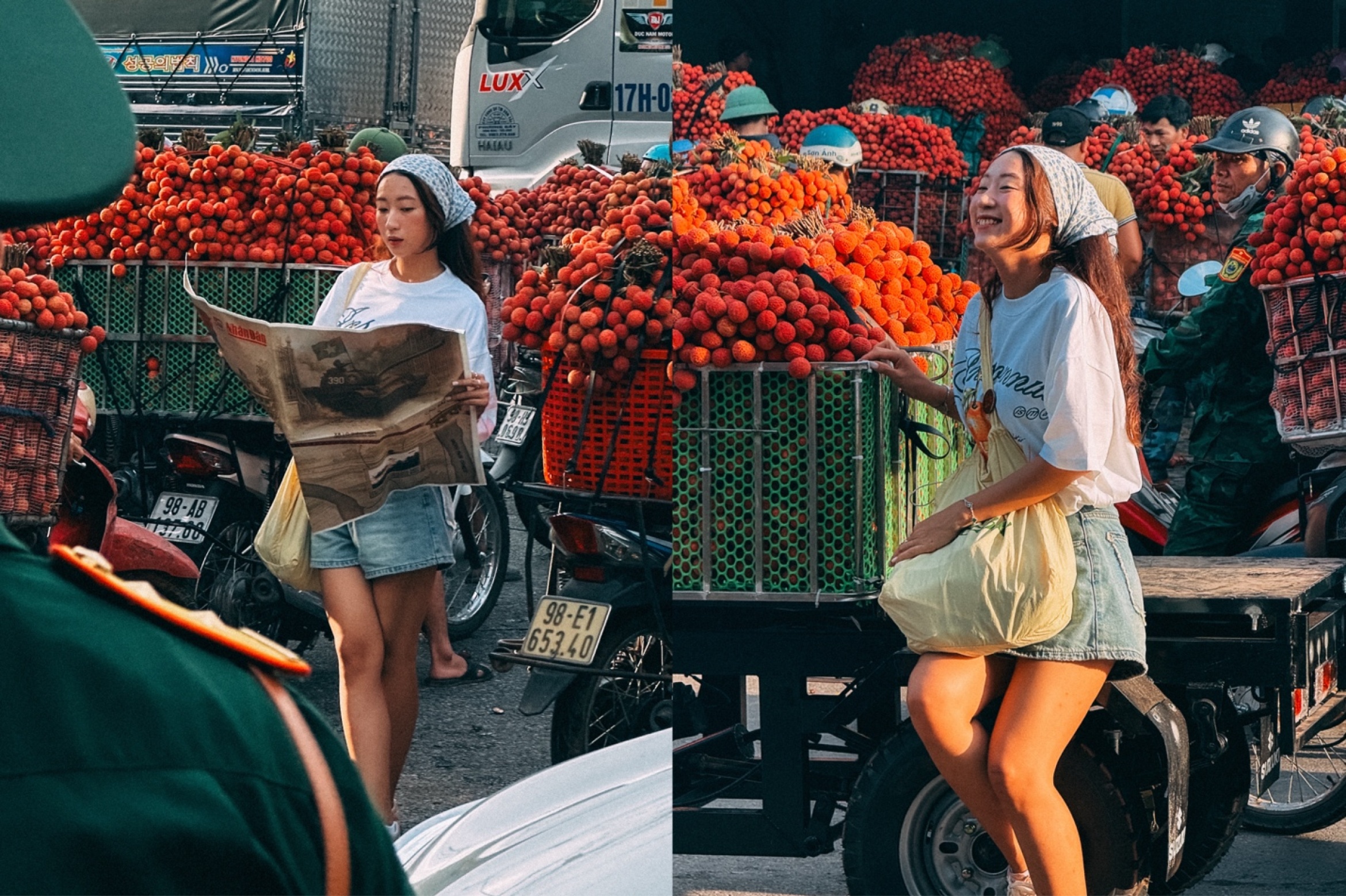 北宁的荔枝市场因美丽照片如电影场景般'火爆'